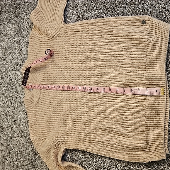 Roxy Mock Neck Pullover Knit Sweater Size Small - Tan - Picture 7 of 8